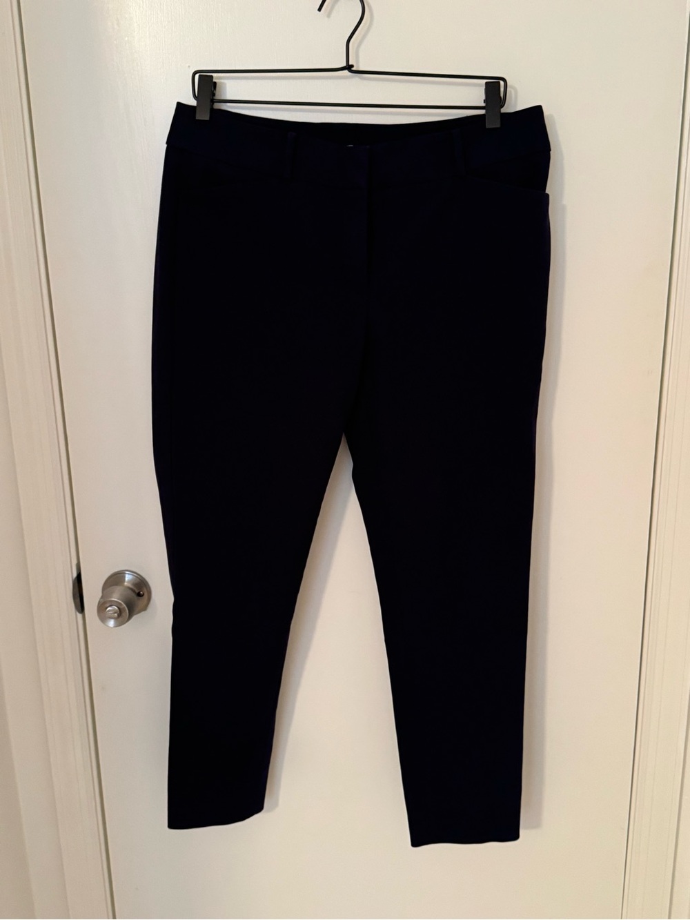 LOFT Julie Cropped Pants Navy